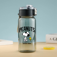 600ML Snoopys Water Cup Ins Cartoon Anime Cute Men Women Plastic Cup Portable Sport Casual Water Handheld Bottles Birthday Gift