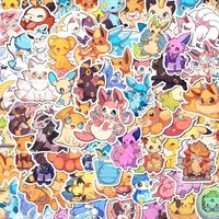 10/30/50/100 pièces Kawaii Pokemon Anime dessin animé autocollants mignon esthétique décalcomanies ordinateur portable téléphone voiture valise décoration autocollant enfant jouet