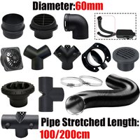 Connecteur de jonction d'échappement de sortie de tuyau de conduit de chauffage d'air Diesel de 60mm de diamètre 1/2M de longueur pour Webasto Eberspaecher