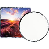 Round Sublimation Slate Coaster Blank, Natural Rock Stone Heat Transfer Photo Panel for DIY Printing Crafts
