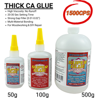 Premium 1500CPS Thick CA Glue Industrial Grade Cyanoacrylate Super Glue for Gap Repair Woodworking DIY Craft 50g/100g/500g