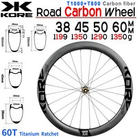 AliExpress NONE KORE TOP‑GUN Carbon Wheelset 60T Ratchet Hub HG/XDR Freehub Tubeless Ready Center Lock Disc Brake 700C Road Bike Racing Wheels