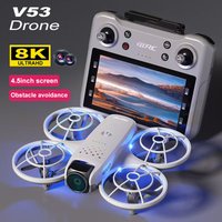 New 4DRC V53 Drone 8K HD Camera with Screen Aerial Photography WIFI Grid Protection Drones RC Aircraft Kid's Toy