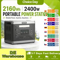 Przenośna stacja zasilania Solarplay, bateria LiFePO4 o pojemności 2160 Wh, generator słoneczny o mocy 2400 W (pikowa moc 4800 W) – idealny do zasilania domu w sytuacjach awaryjnych, na kemping oraz