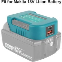 USB Charger Adapter Compatible with for Makita/Dewalt/Milwaukee 18V Battery 2 USB Holder with Type-C Fast Charging