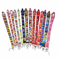 Disney Mickey Mouse Cartoon Key Lanyard ID Badge Holders Animal Phone Neck Straps with Keyring Phone Accessories003