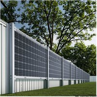 Bifacial Vertical Solar Fence Mounting System Ground Mount for Efficient Solar Farm System and Power Plant