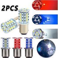 Motorcycle Brake Light LED Bulb Flasher 12V Flashing Turn Indicator Brake Lights Universal Red White Blue Tail Light Lamp Bulb