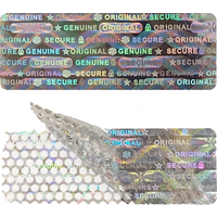 Hologram Security Stickers Laser Tamper Proof Warranty Void seal stickers Genuine Anti-fake Labels stickers 37x13mm