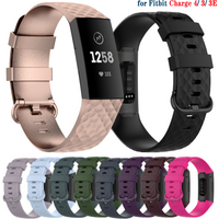 Silikonarmbänder für Fitbit Charge 4, Fitbit Charge 3 SE, Ersatzarmbänder für Charge 4 3 Smartwatch-Zubehör