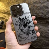 Super Cool Creative Cardiovascular Model Heart For iPhone 17 16 15 14 13 12 11ProMax XR XS MAX 7 8 PLUS MINI INS Anti Fall Cover