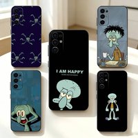 S-Squidward Tentacles Phone Case For Samsung S25,S24,S21,S22,S23,S30,Ultra,S20,Plus,Fe,Lite,Note,10,Black Cover
