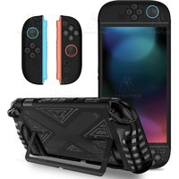 Switch 2 TPU+PC Split Case Non-Slip Grip Full Cover Skin Shockproof Anti-Scratch All-Round Protection Durable Soft Shell - Black