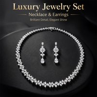 Bijuteria Tendência 2026 | Bijoux de Luxe Nouvelle Tendance | High Quality Zirconia Jewelry Set for Women - Free Delivery