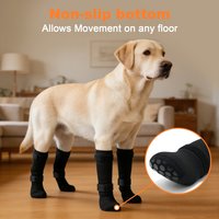 4pcs Anti-slip Dog Booties Socks For Front and Rear Feet From S To XL Non-slip Bottom Waterproof Material