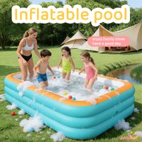 1PC Inflatable pools; inflatable pool mats are ideal for backyards, outdoor spaces, gardens, and summer pool parties