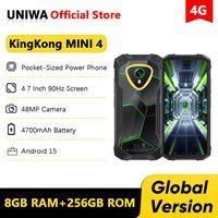 Cubot KingKong MINI 4 Rugged Phone4.7 Inch Mini Mobile Phones 8GB RAM 256GB ROM 4700mAh 48MP 4G Small Smartphone Android 15 NFC
