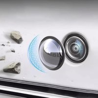 Car Camera Cover 2 Pieces Clear Anti-Rain Shield Vehicle Camera Guard for Front Rear Road Trip Driving Rainy Day