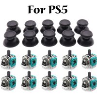 10 Sets For PlayStation 5 PS5 Controller 3D Analog Joystick Sensor Module Potentiometer Thumbstick Mushroom Cap Grip Thumb Cover