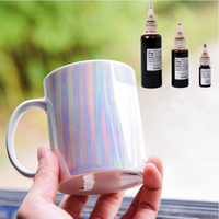 Colorful Gold Water Pottery Overglaze Pigment Laser Pearlescent Glaze DIY Ceramic Coloring Low Temperature Glaze 10/50/100ml