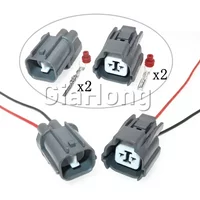 1 Set 2 Ways Parts 6181-0070 AC Assembly Car Horn Male Female Docking Connectors Auto Speaker Wire Socket For Honda 6189-0129
