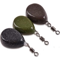 3Pcs Carp Fishing Weights Sinkers 2OZ Coated Flat Pear Weight with Swivels for Surf Catfish rigs weight Carp Fishing Tackle