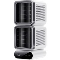 Digital Display Dual Turbine Oscillating Desktop Fan USB Charging 4000mAh Large Capacity Fan
