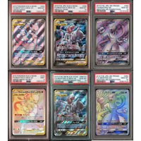 2019 Ptcg Diy Proxy Graded Collection Card Sun&moon Fa/mewtwo&mew Gx Unified Minds 242/364 Mint Holographic Label Gifts Toys