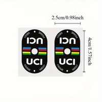 AliExpress NONE 2Pcs UCI Certified Bicycle Valve Stickers - Durable Scratch Resistant High Quality PVC for Road and Mountain Bike Wheels