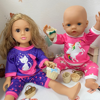 Cartoon Doll Clothes Are Suitable For 18-Inch/45.72 Cm Girl Dolls (Dolls And Shoes Are Not Included)