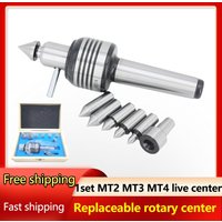Ensemble de pointes rotatives pour tour, MT2 MT3 MT4, pointe rotative CNC, coupe lourde, axe rotatif parallèle, machine multifonction