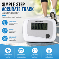 Portable Counter Digital LCD Pedometer Clipping Walking and Running Pedometer Walking Simple Step Tracker Counter