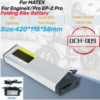 48V 52V 10Ah/13Ah/15Ah/17.5Ah Compatible Battery for MATE X Engwe EP-2 Pro Engine Pro Bezior Yamee Wooken Lankeleis Folding Bike