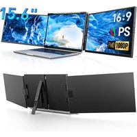15.6inch Triple Screen Extender For Laptop Travel work Mini PC 1080P FHD IPS Type-C Portable Dual Monitor For 13-17" Mac Chrome
