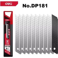 Deli 10/50/100pcs Knife Blade 18mm SK4 Metal Blades for Home School Supplies Art Craft Paper Box Cutting Utility Knife Tool