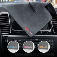 ST Line Emblem Logo Cleaning Drying Cloth Car Wash Rags Double Layer For Ford Focus X 2 3 Kuga Puma Fiesta MK3 MK2 MK4 S Max