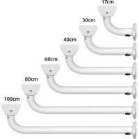 L Type Aluminum Alloy Long Arm Bracket Extended Surveillance CCTV Camera Wall Mount Bracket Universal Bullet Camera Holder Stand