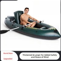 Inflatable Boat, 2-Person Kayak, Fishing Raft, Thick Banana Boat, Foldable Outdoor Watercraft, Portable Inflatable Canoe