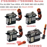 GDW DS290MG DS595MG Digital Coreless Swashplate Servo For Steam AK400 GOOSKY RS4 VENOM ALZRC X360 SAB 380/420 RC Helicopter