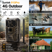 Kamera leśna 4K 30fps ze sterowaniem przez aplikację, usługą chmurową, 4G, 30MP, transmisją na żywo, noktowizją, do polowań i obserwacji dzikiej przyrody, fotopułapka HC910PRO