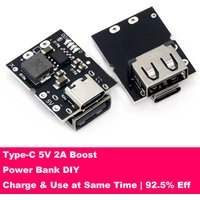 Type-C USB Boost Converter Module 5V 2A Step-Up with Charging Protection Board for 3.7V 4.2V Li-ion Battery DIY Power Bank PCB