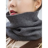 AliExpress MOONBIFFY Winter Warm Cashmere Scarves Unisex Elastic Wool Knit Ring Neck Scarf Snood Female Thicken Windproof Cycling Driving Pullove