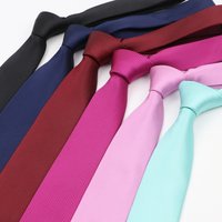 Men and Women Solid Color 6cm Polyester Tie WeddingTie Formal Business Tie Fashion Simple Tie