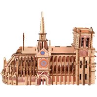 DIY 3D Wooden Puzzle Notre Dame De Paris Dimensional Model Learning Educational Games Toys for Children Architecture Decoration