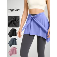Women's Yoga Short Skirt Sports Fitness Dance Butt Covering Skirt Pilates Anti-Peek Ballet College Girl Clothing Quick-Dry Skirt