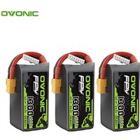 HOT 1/3Pcs OVONIC 100C 1300mAh 6S/22.2V Lipo Battery For RC Helicopter Quadcopter FPV Racing Drone Parts With XT60 Plug Battery