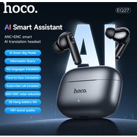 HOCO EQ27 Smart AI Translation Headset ANC,ENC Noise Cancelling with APP Control Function Wireless Earphones Portable Headphones