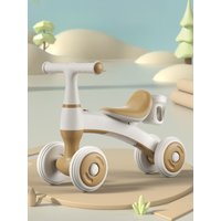Toddler Balance Bike, No-Pedal Kids Ride-On Toy, 4-Wheel Baby Balance Scooter for 1-3 Years Old, Stable First Bike