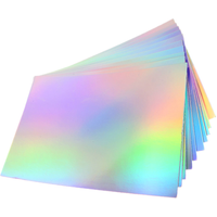 10 Sheets Multi-use Holographic Cardstock Paper Diy Craft Material Decals Handicraft Cards For Festivals Decoration Scrapbooking