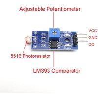 1/3/10Pcs 5516 Photoresistor Sensor Module with LM393, Digital Light Switch Output for Arduino ESP32 DIY Projects